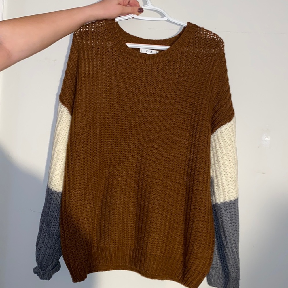 Color block sweater